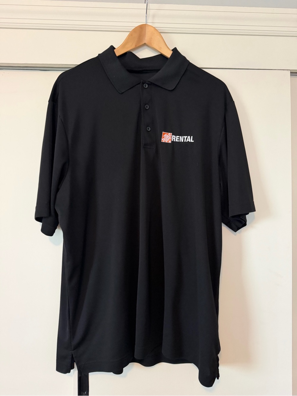 Home Depot Pro Rental  XL Logo Black Polo Shirt - Men's Short Sleeve